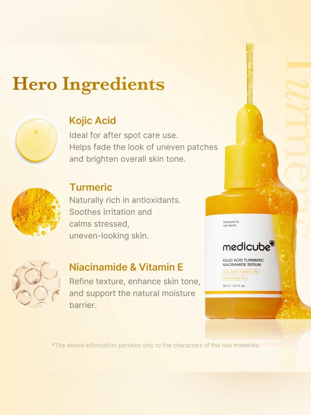 Medicube Kojic Acid Turmeric Niacinamide Serum - NIB 30ml / 1.01 oz.